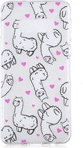 Shop4 - Samsung Galaxy S10e Hoesje - Zachte Back Case Alpaca Transparant