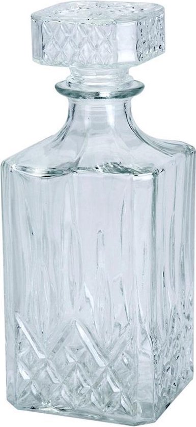 Herhaal handel Vallen Karaf Sierfles - Karaf Sterke drank - Whiskey - Cognac - Glazen karaf - 900  ml (0.9L) | bol.com