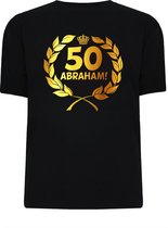 Gouden Krans T-Shirt - Abraham 50 jaar (maat xl)
