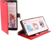 Sony Xperia X Luxury PU Leather Flip Case With Wallet & Stand Function Rood Red