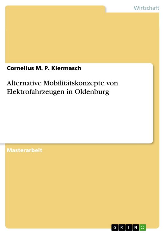 Alternative Mobilitätskonzepte von Elektrofahrzeugen in Old ... - cover