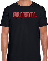 Bellatio Decorations Fout kersttrui t-shirt voor heren - oliebol - rood - oliebollen - nieuwjaar S