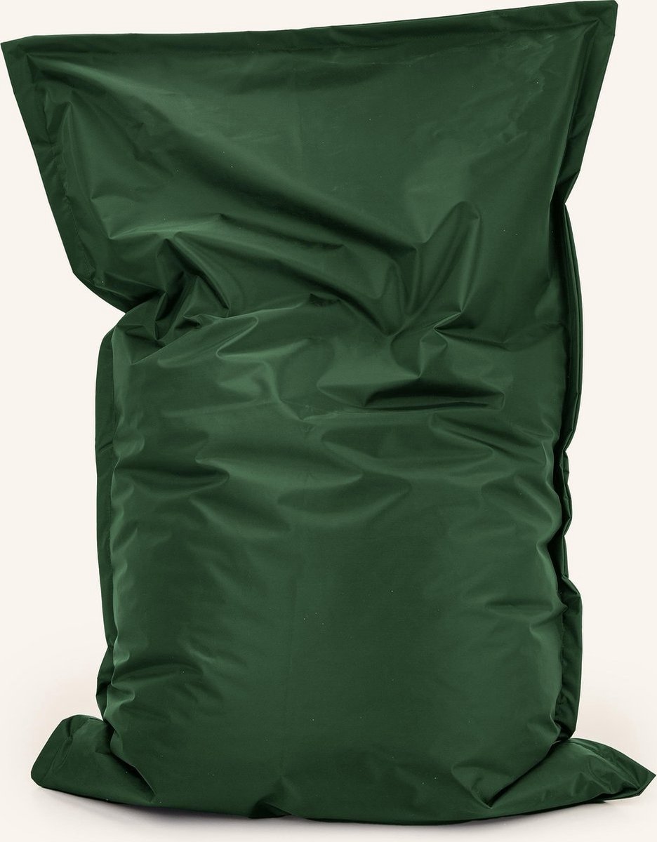 Bobbel Home Zitzak Roma Ruime zitzakken Kussen Nylon 100x150cm Voor Binnen en Buiten Donker Groen