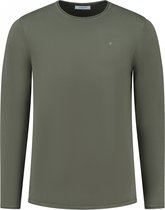 Purewhite - Heren Regular fit Knitwear Crewneck LS - Army Green - Maat S
