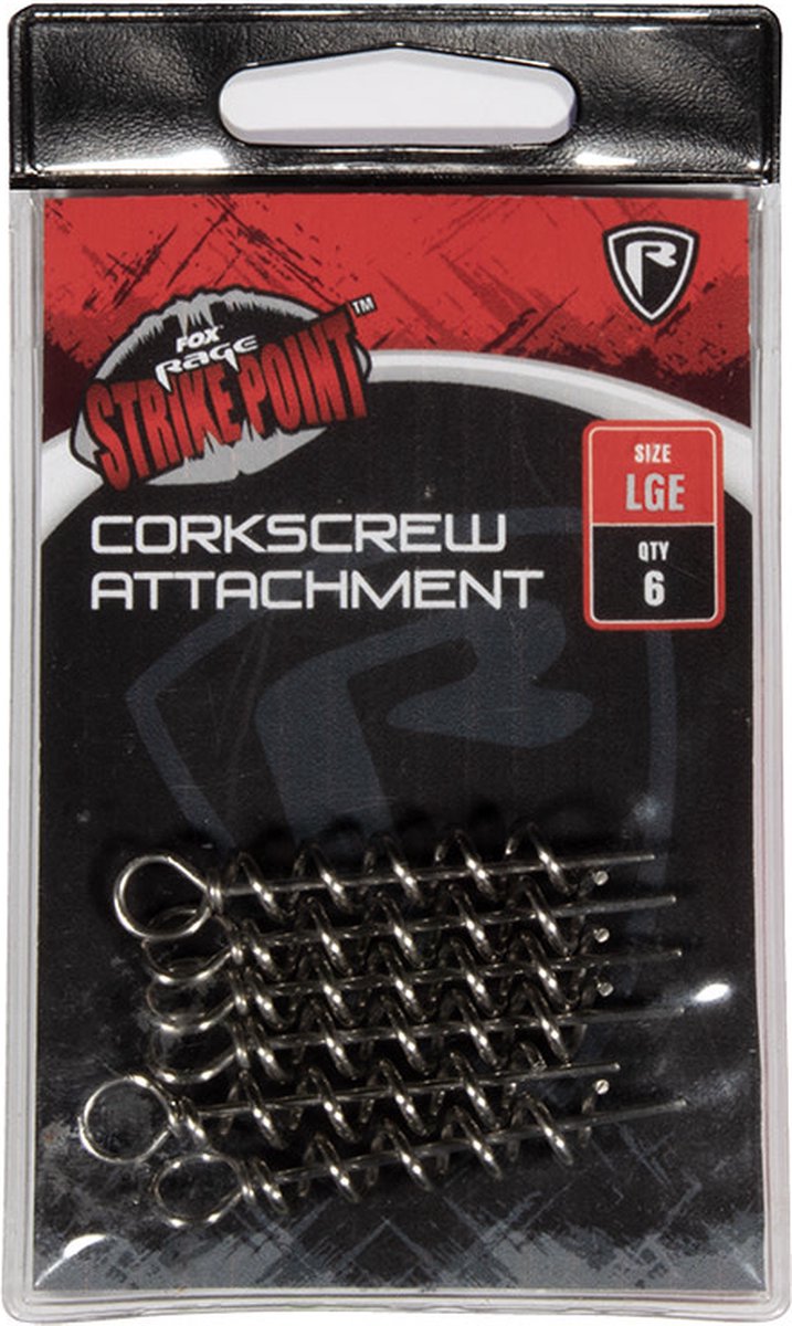 Fox Rage Strike Point Corkscrew Attachment (6 pcs) - Maat : Large