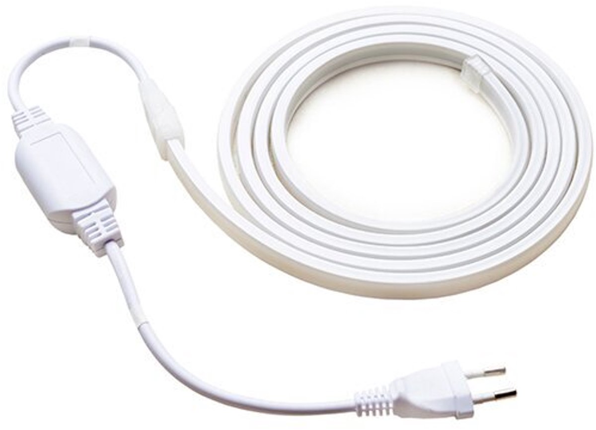 COB LED Strip - NEON | 12mm | complete set | 20 meter | IP65 | 220V | 10 Watt P/M | 6000K - Daglicht wit (860)