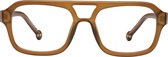 ™Monkeyglasses Alsace 07 Matt brown BLC + 2,0 - Leesbril - Blauw Licht Bril - 100% Upcycled - Danish Design