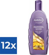 Andrélon Amandel Shine - 300 ml - Shampoo - Voordeelverpakking 12 stuks