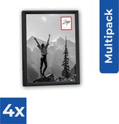 Kunststof Fotolijst New Easy Zwart 15x20 cm KB3 - Fotolijst - Voordeelverpakking 4 stuks