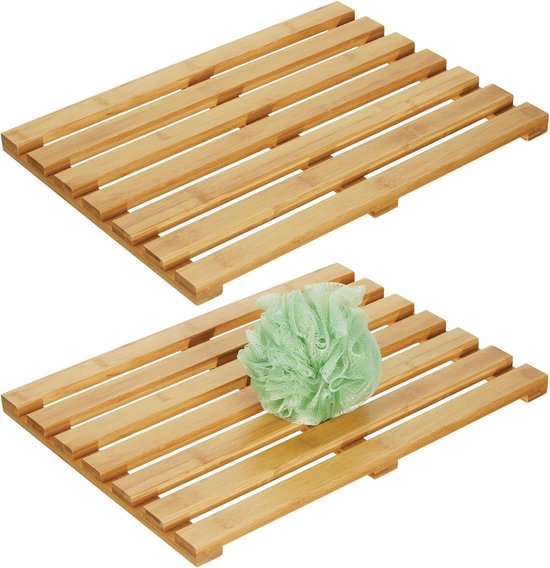 Antislip Houten Badmat - Duurzaam & Hygiënisch, Perfect voor Douche en