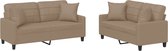 vidaXL-2-delige-Loungeset-met-kussens-kunstleer-cappuccinokleurig