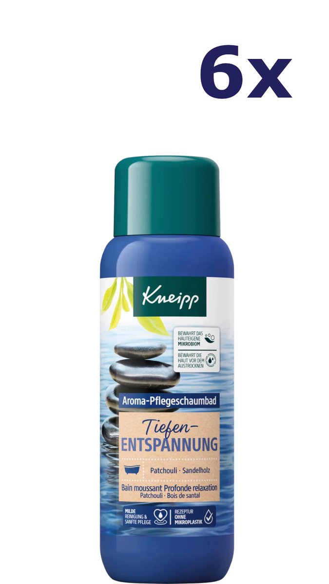 6x Kneipp Aroma Badschuim 400ml Diepe Ontspanning