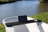 Badplank de luxe – tablet houder - zwart - 90cm - Houten Badplank - universeel - cadeau - relax – praktisch