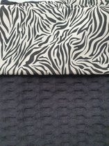 Shorty shop deken zwart zebra