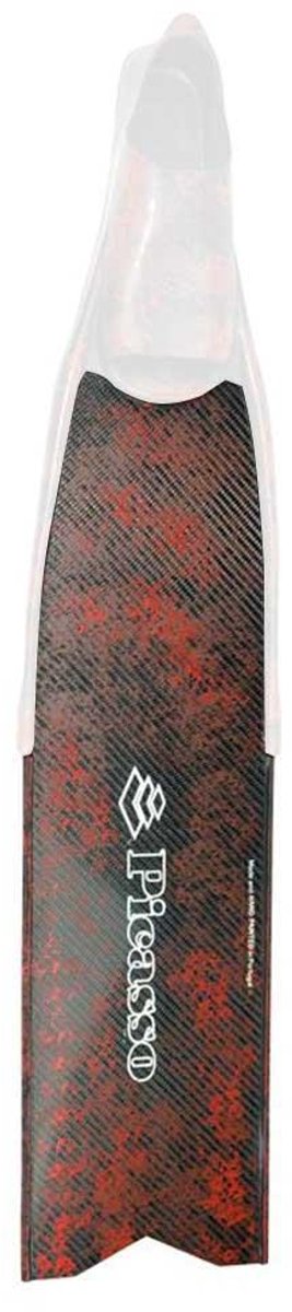 Picasso Glass Carbon Explosion Long Medium Vinblad 1 Eenheid Rood 83 cm