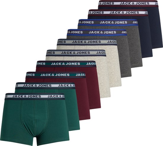 JACK&JONES ADDITIONALS JACSOLID TRUNKS 10 PACKS NOOS Heren Onderbroek - Maat L