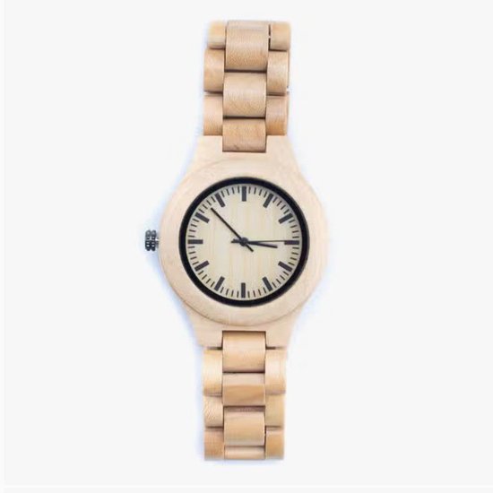 Montre en bois, faite à la main - quartz vintage pour dames, montre-bracelet en bois écologique WA-307