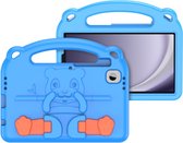 Dux Ducis - Étui pour tablette adapté à Samsung Galaxy Tab A9 Plus (2023) - Étui antichoc avec poignée et support - Série Panda - Blauw