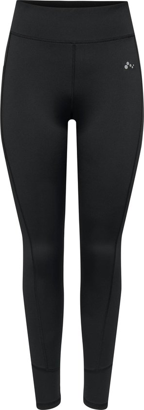 Zwarte sportlegging met het Only Play logo en discrete naden, gedragen door een vrouw.