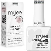 Mylee Gespot Matte No-Wipe Gel-Nagellak Top Coat 15ml UV/LED Nail Art Manicure Pedicure voor professioneel & thuisgebruik - Langdurig en gemakkelijk aan te brengen