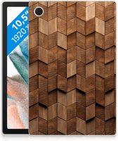 Silicone Tablet Hoes geschikt voor Samsung Galaxy Tab A8 2021/2022 Wooden Cubes