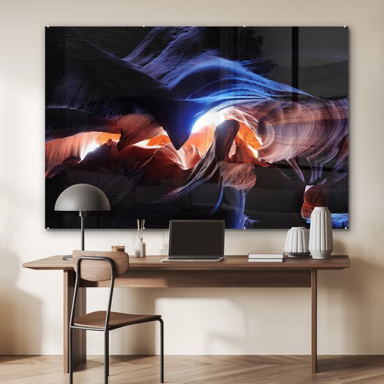 Peinture sur Verre - Lumière du Soleil dans le Canyon de l'Antelope - 180x120 cm - Peintures sur Verre Peintures - Photo sur Glas