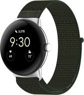 Nylon bandje - geschikt voor Google Pixel Watch 2 - donkergroen