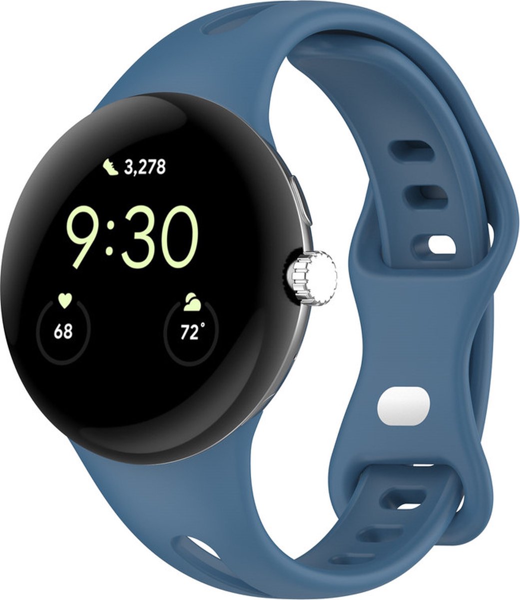 Siliconen bandje - geschikt voor Google Pixel Watch 4 (41mm) / Pixel Watch 3 (41mm) / Pixel Watch 2 / Pixel Watch - blauw