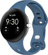 Siliconen bandje - geschikt voor Google Pixel Watch 2 - blauw