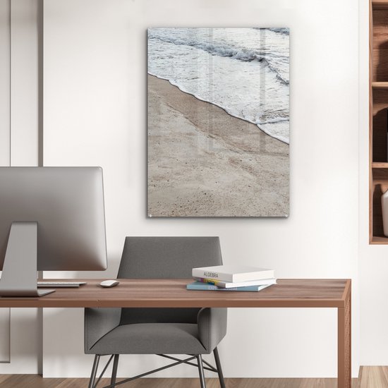 MuchoWow® Peinture sur verre 60x80 cm - Peinture sur verre acrylique - Mer - Plage - Été - Photo sur verre - Peintures