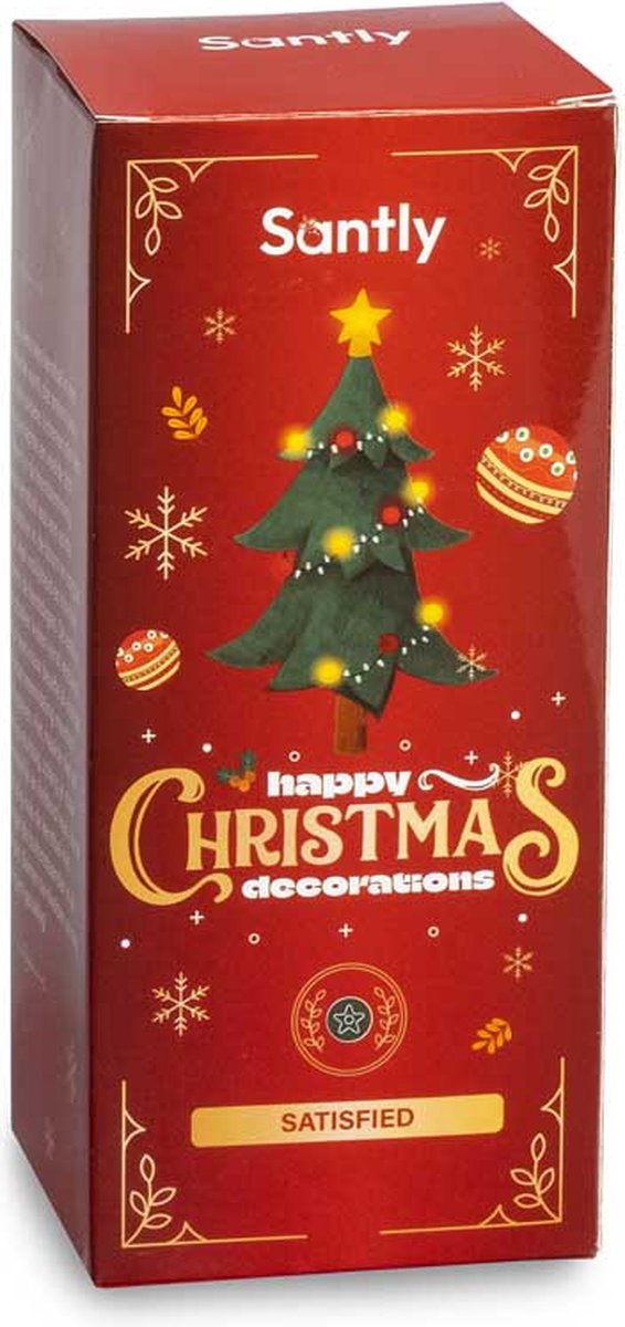 Santly satisfied kerstornament - Kerstballen - Kerstversiering - Kerstboom versiering - Kersthanger - 13 cm - Glas – foto 3