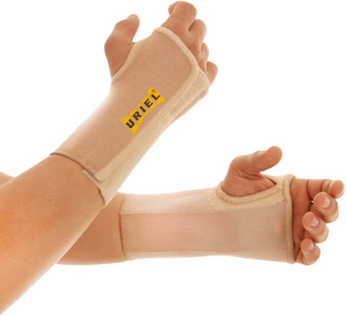 Uriel - Polsbrace met spalk - Links & rechts - Voor carpaal tunnel syndroom - Beige - Maat S