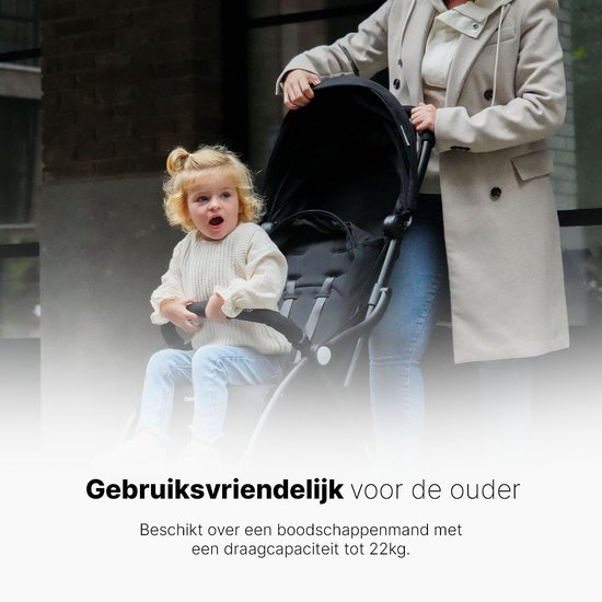 Hamilton by Yoop S1 Plus Buggy - MagicFold™ Technologie - Tot 22 kg - Wandelwagen Compact - Plooibuggy Baby - Inklapbaar - Kinderwagen - Zwart van Hamilton — afbeelding 3