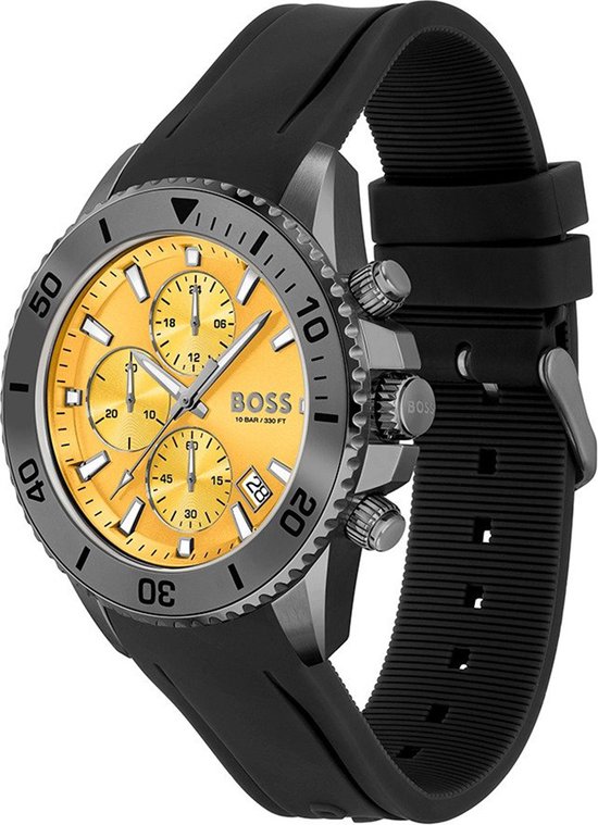 Hugo Boss Admiral 1513968 Horloge - Siliconen - Zwart - Ø 45 mm