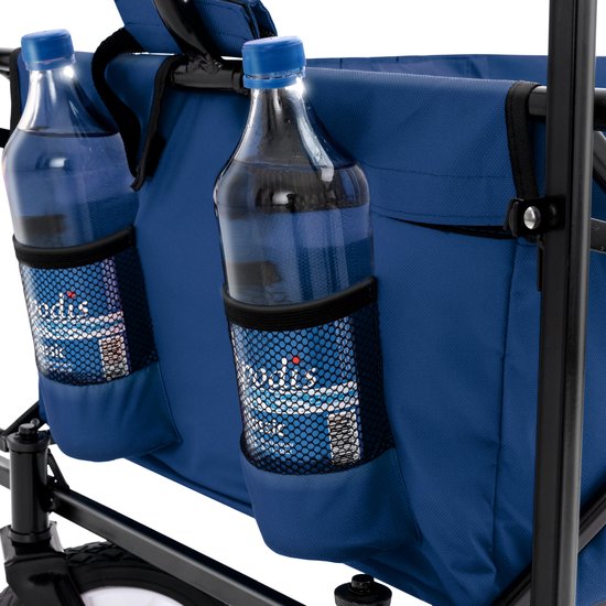 KESSER® Bolderkar opvouwbaar Bolderwagen tot 100 kg draagvermogen - Strandkar met massieve banden Transportkar - Marineblauw van KESSER — afbeelding 5