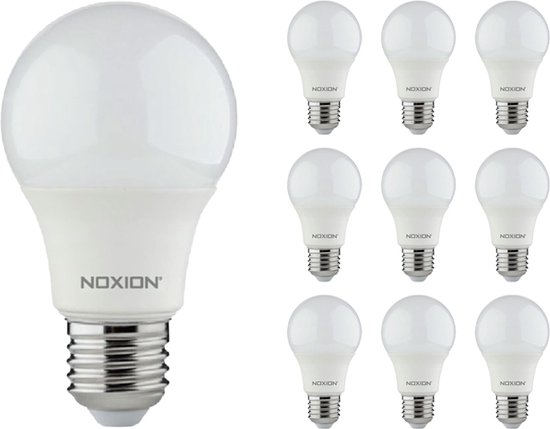 Voordeelpak 10x Noxion Lucent Classic LED E27 Peer Mat 8W 806lm - 840 Koel Wit | Vervangt 60W.