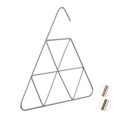 Relaxdays sjaalhanger - accessoire hanger - driehoekige vorm - 3 mm dun - edel design - zilver
