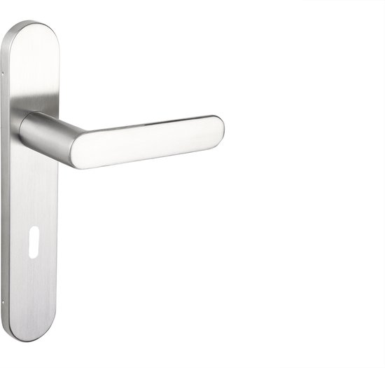Lavuzo deurkruk Novara RVS met afgerond schild SL72 | Per set