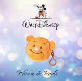 Kids Disney Cartoons Wallet / Key Cord - portemonnee - Winnie de Pooh - teddy licht bruin - fluffy flanel - 7,5 x 1,5 cm - beer - kinderen - casual