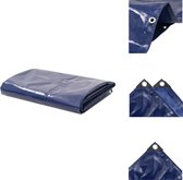 vidaXL Dekzeil - Canvas met PVC-coating - 4 x 5 m - Blauw - Scheur- en waterbestendig - UV- en schimmelbestendig - Afdekzeil
