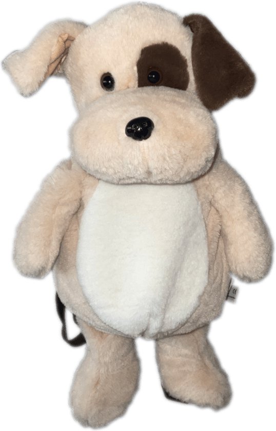 Knuffel rugzak - Hond - Beige - kinderrugzak