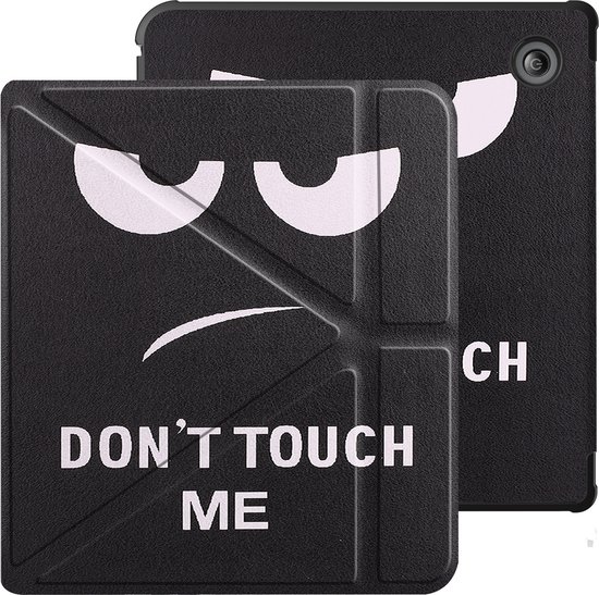 Hoesje Geschikt voor Kobo Libra 2 Hoesje Luxe Bescherm Case Trifold Met Screenprotector - Hoes Geschikt voor Kobo Libra 2 Hoes Book Cover - Don't Touch Me van Hoesje  — afbeelding 4