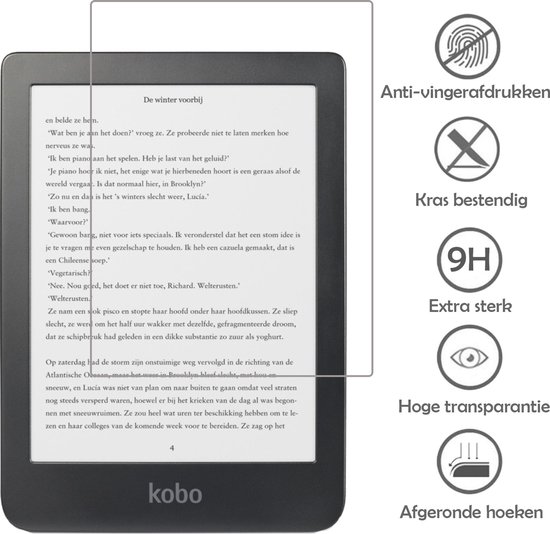 Hoesje Geschikt voor Kobo Clara HD Hoes Bescherm Hoesje Case Sleep Cover Met Screenprotector - Hoes Geschikt voor Kobo Clara HD Hoesje - Paars van Hoesje  — afbeelding 5