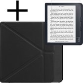 Hoes Geschikt voor Kobo Libra 2 Hoesje Bookcase Cover Book Case Hoes Sleepcover Met Screenprotector - Zwart