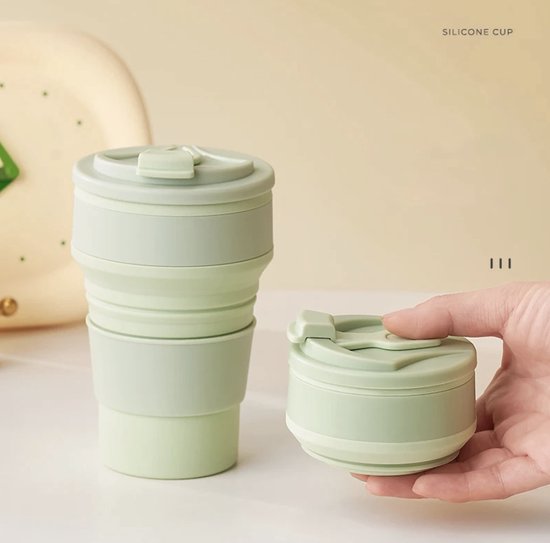 Beewise Opvouwbare Siliconen Reisbeker - 355ml