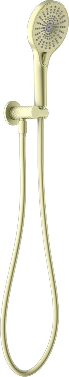 Owen & Finch Handdouche Messing Geborsteld Champagne Goud PVD – 3 Standen – Diamantkarteling