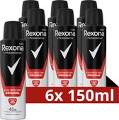 Bol.com Rexona Men Anti-Transpirant Spray - Active Protection+ Original - met MotionSense Technologie - 6 x 150 ml aanbieding