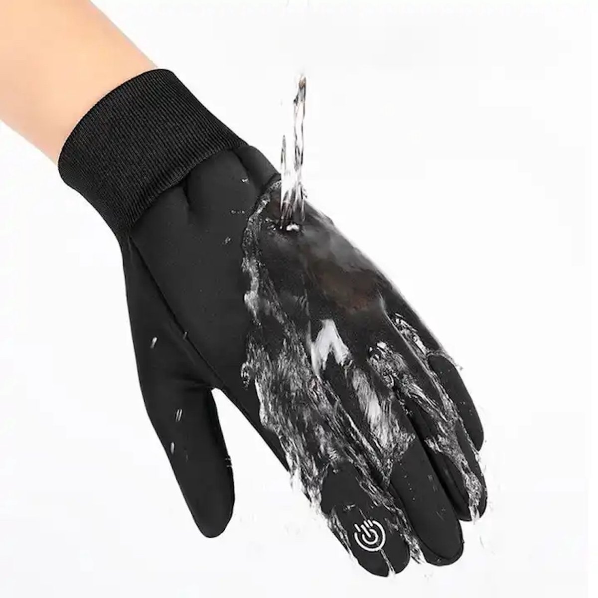 Antislip Winter Handschoenen - Touchscreen - Fietsen - Outdoor - Sporten - Wind en Water - One size - Zwart van Chibaa — cadeau in Mode & Accessoires - foto 2
