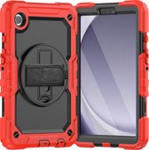 Case2Go - Hoes geschikt voor Samsung Galaxy Tab A9 (2023) - Strap B Case - Rood