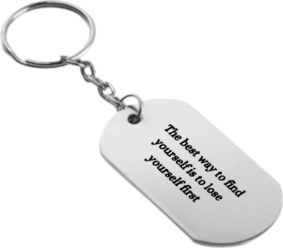 Akyol - the best way to find yourself is to lose yourself sleutelhanger - Quotes - familie vrienden - cadeau - 54 x 29mm